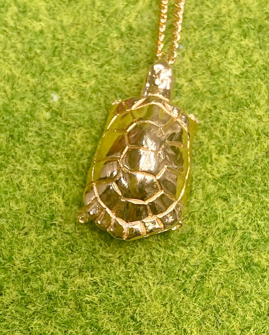 亀さんペンダントネックレス　k18メッキ | 4枚目